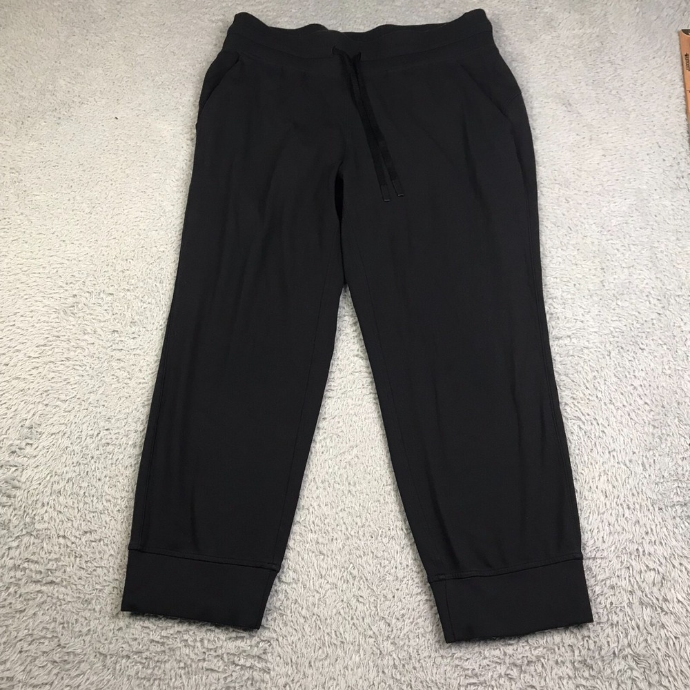 Lululemon Ready To Rulu Jogger Crop Womens 10 Black Drawstring Sweatpant